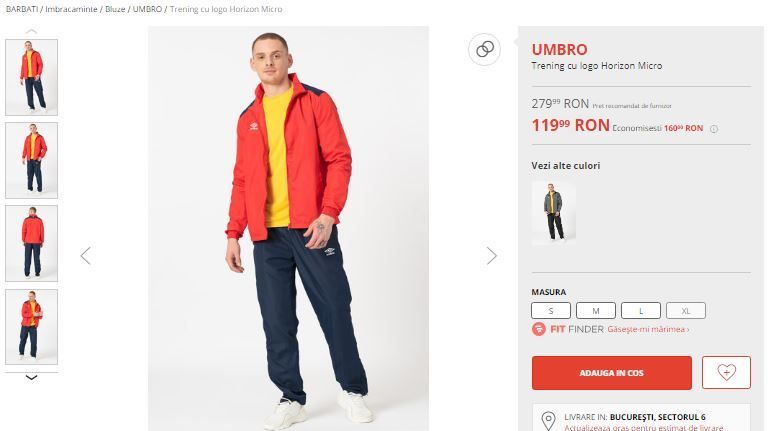 <span style="color:#f00;">Trening UMBRO la 119.99 LEI, redus de la 279.99!</span> Oferte bomba de Black Friday pe Fashion Days! <span style="color:#f00;">Trening Emporio Armani, la jumatate de pret</span>
