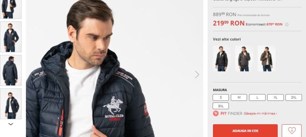 <span style="color:#f00;">Geaca cu gluga Geographical Norway redusa de la 889 de lei la 219 lei!</span> Reducere de 670 de lei! Blugi slim fit Mustang redusi de la 399 de lei la 199 lei!