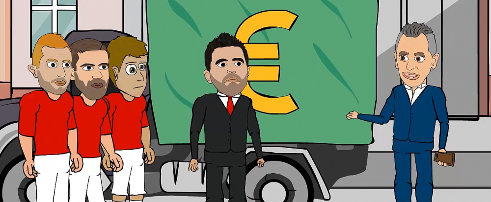 <span style="color:#f00;">"Avem pe unu' care numai intoarce banii cu furca in Spania!" </span>:)) Dinamo, de DESENE ANIMATE! Cum arata CAMIOANELE de bani ale lui Cortacero