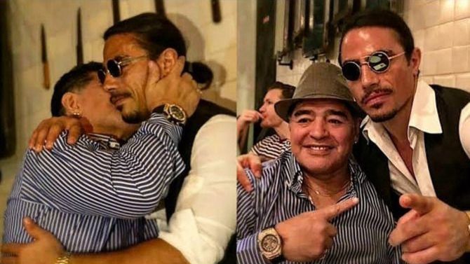 <span style="color:#f00;">"Asta era masa lui preferata!" Gest fantastic al lui Salt Bae pentru Maradona!</span> Ce a facut in restaurantul sau