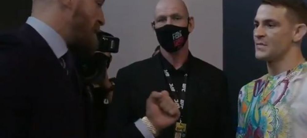 <span style="color:#f00;">VIDEO | Conor McGregor, fata in fata cu Dustin Poirier la scurt timp dupa lupta inceputului de an!</span> Dialogul dintre cei doi a surprins pe toata lumea