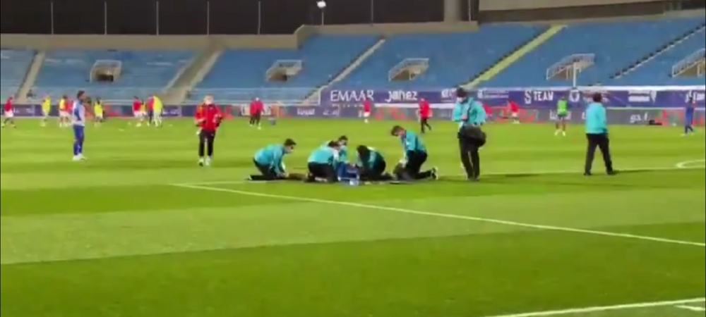 <span style="color:#f00;">Clipe DE GROAZA inainte de meciul lui Al Hilal! Gomis a LESINAT la incalzire! Medicii au intervenit rapid! </span>Care e starea jucatorului