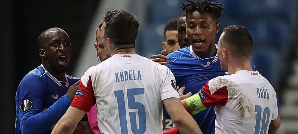 <span style="color:#f00;">Primele masuri luate de UEFA dupa scandalul de rasism din meciul Rangers - Slavia Praga!</span> Ce pedepse risca fotbalistii implicati