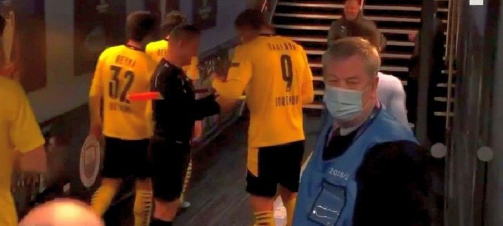Probleme mari pentru Sovre! <span style="color:#f00;">UEFA vrea sa-l suspende pe arbitrul roman, dupa autograful luat de la Haaland</span>