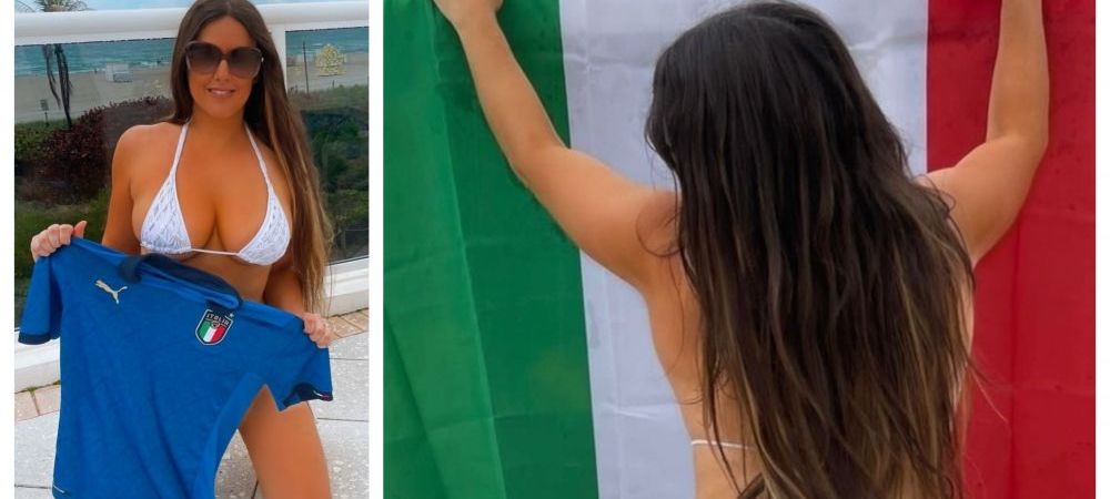 Ea e cea mai sexy fana a Italiei? Cum s-a bucurat Claudia Romani ca Squadra Azzurra a ajuns in finala EURO 2020
