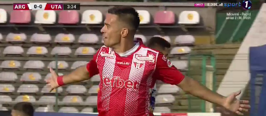 <span style="color:#f00;">Trei puncte luate cu o bijuterie de gol!</span> UTA s-a impus la Pitești datorită reușitei lui Dangubic! 