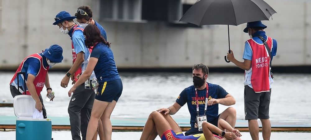Denisa Tîlvescu, epuizată de efort după finala de la 8+1. Românca s-a prăbușit pe ponton la sosire FOTO 
