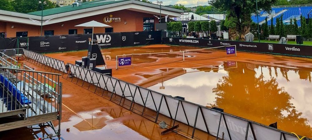 <span style="color:#f00;">”Ăsta nu e teren de tenis, ci piscină!” </span>Condiții de joc grele la Cluj-Napoca în prima zi de turneu WTA