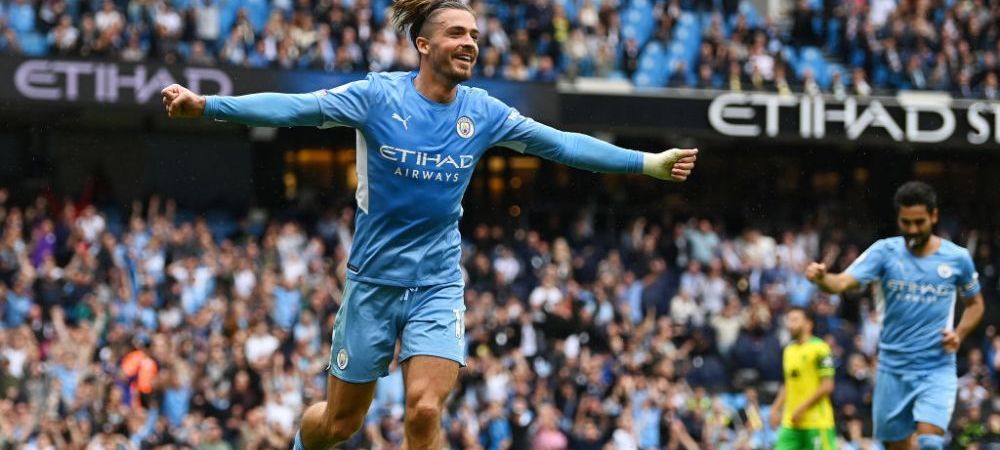 VIDEO Spectacol pe Etihad, după înfrângerea cu Tottenham. City, cinci goluri cu Norwich. Grealish, printre marcatori