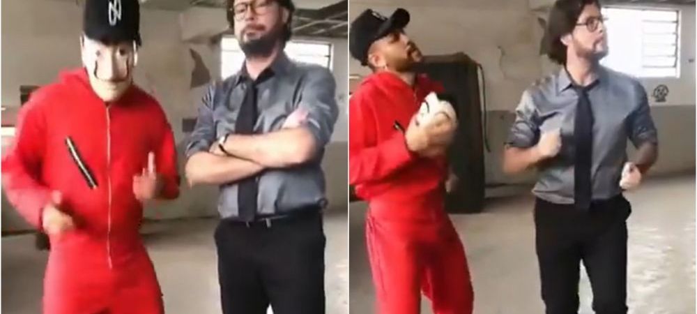 Clipul cu Neymar care a devenit viral! S-a filmat alături de „ El Profesor” din Casa de Papel! Cum au apărut