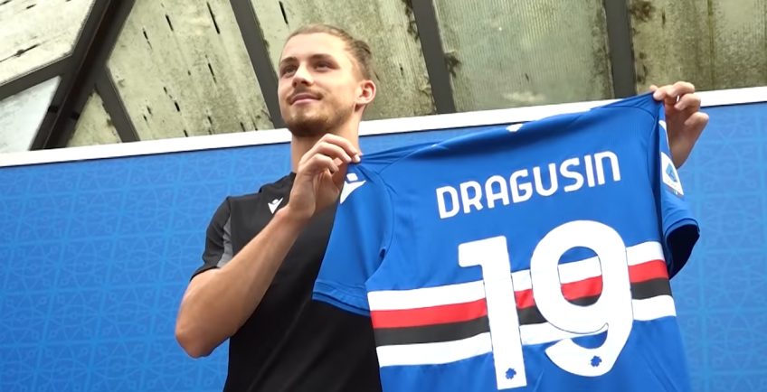 Drăgușin, prezentat oficial la Sampdoria: „M-am pregătit alături de mari fundași și campioni europeni”
