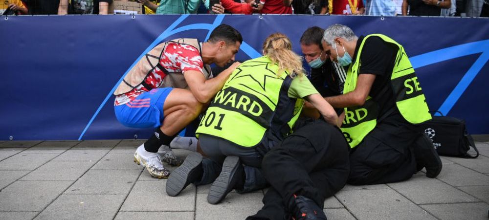 Gest superb al lui Ronaldo înainte de startul meciului cu Young Boys, după ce un steward a fost lovit cu mingea în față 