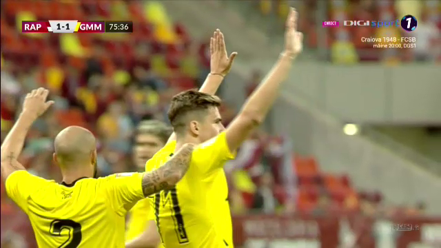 Rapid - Gaz Metan 1-2. Giuleștenii, al treilea meci la rând fără victorie în Liga 1