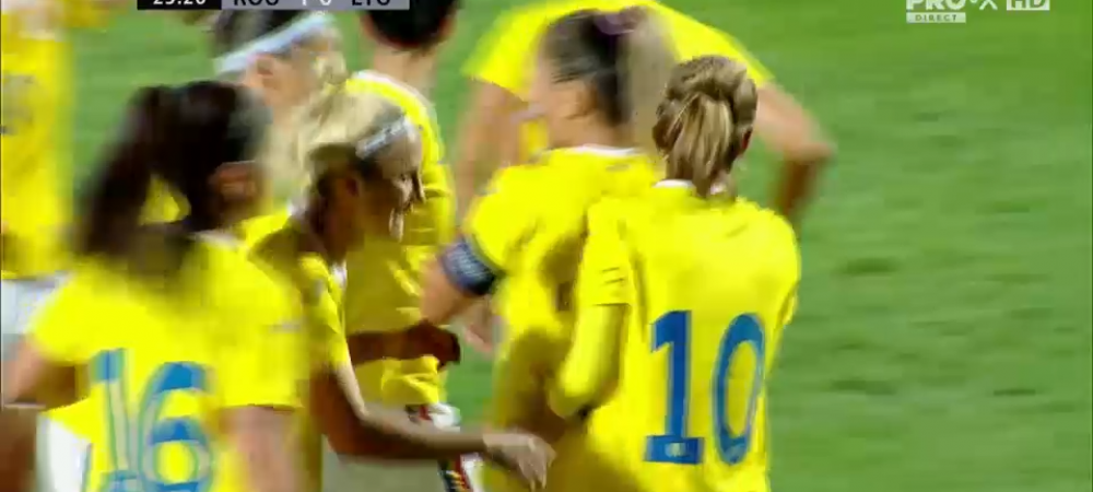 Naționala feminină de fotbal, victorie la scor în fața Lituaniei! România are maximum de puncte în lupta către Cupa Mondială 